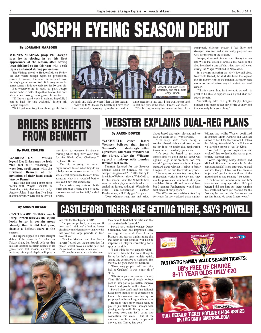 League Express Preview Pages