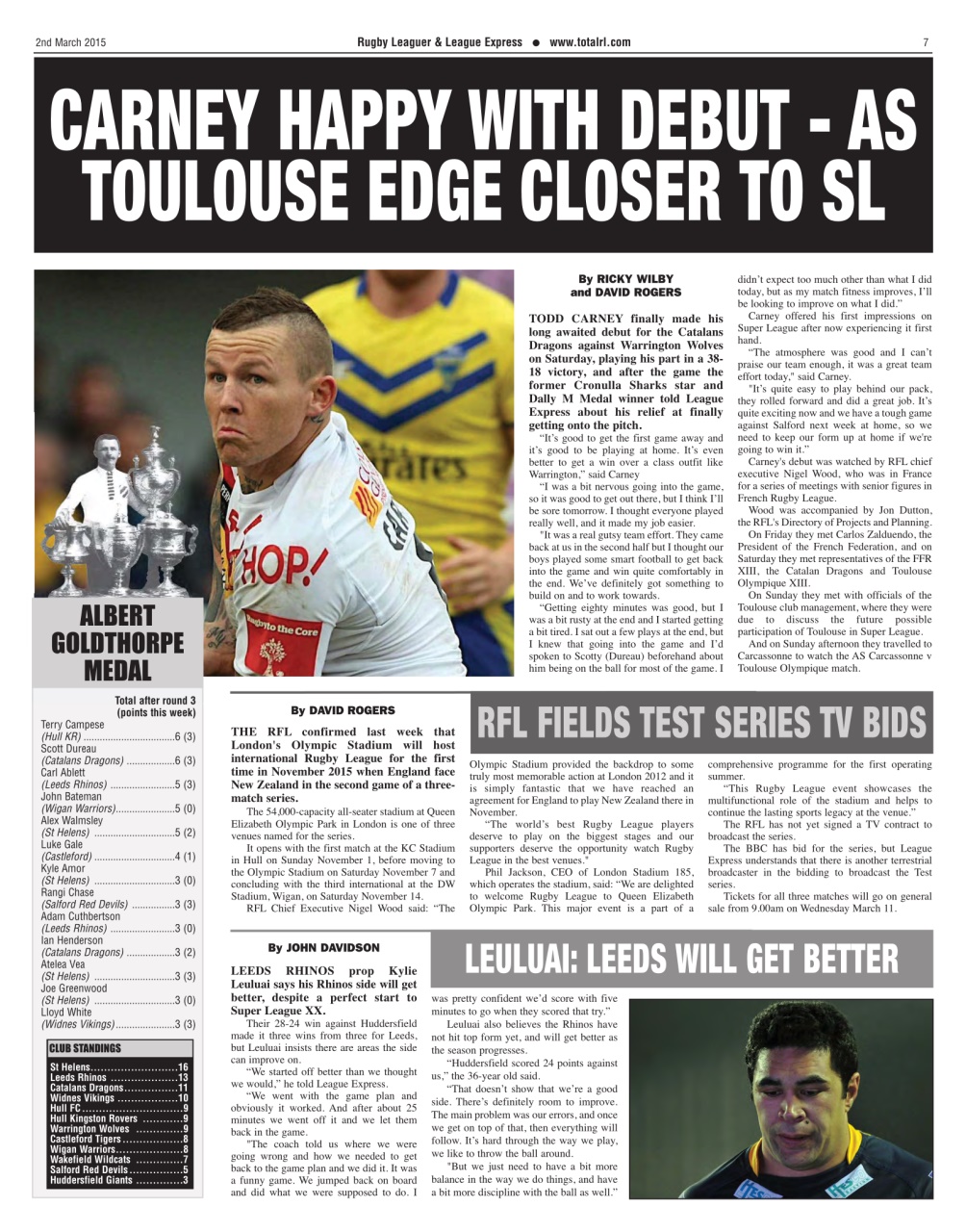 League Express Preview Pages