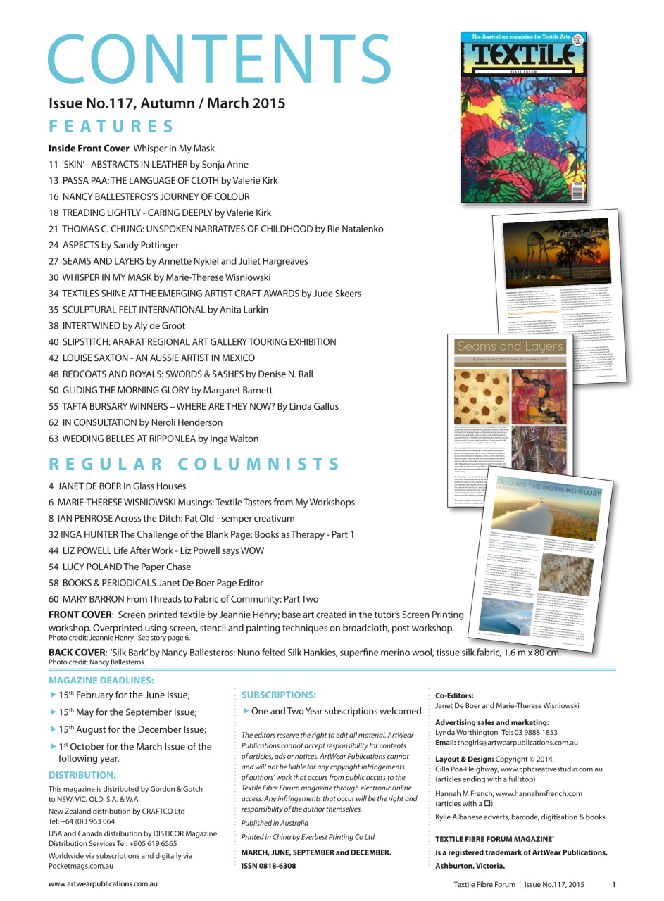 Textile Fibre Forum Preview Pages