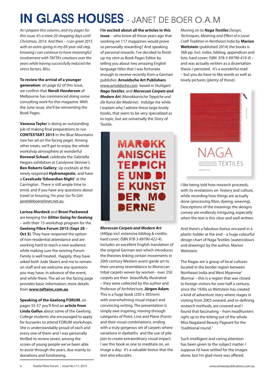 Textile Fibre Forum Preview Pages