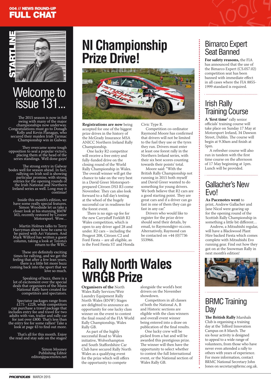 Pacenotes Rally magazine Preview Pages