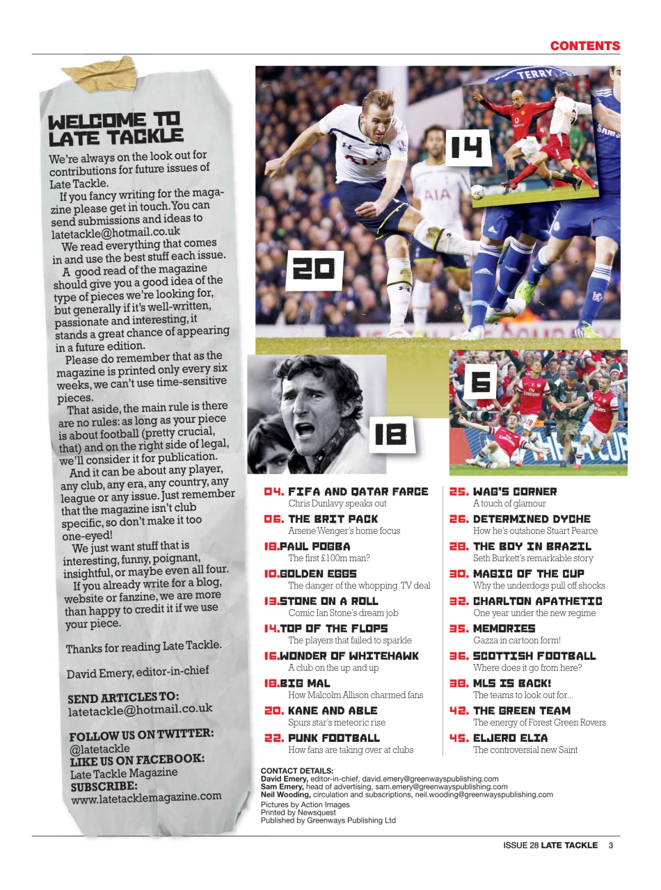 Late Tackle Football Magazine Preview Pages