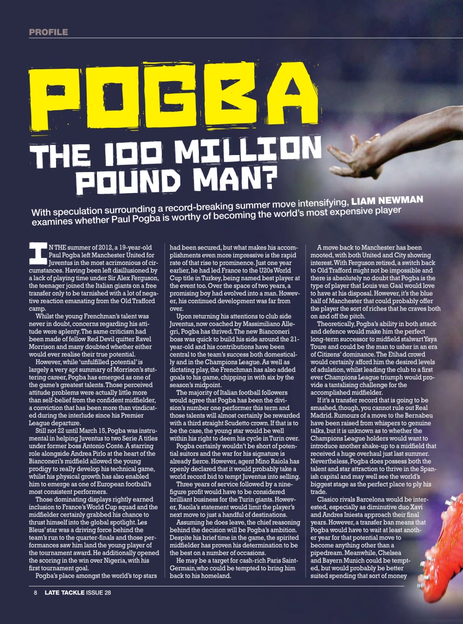 Late Tackle Football Magazine Preview Pages
