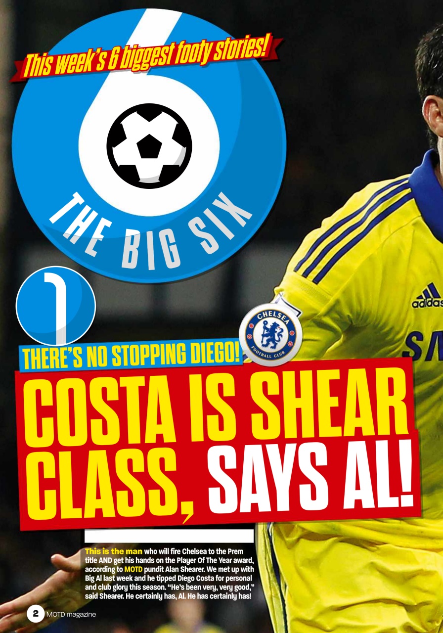 Match of the Day Preview Pages