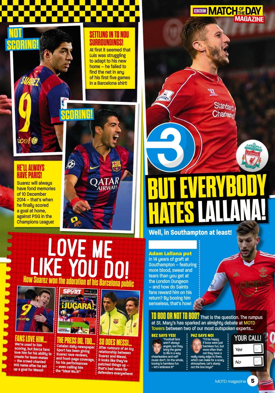Match of the Day Preview Pages