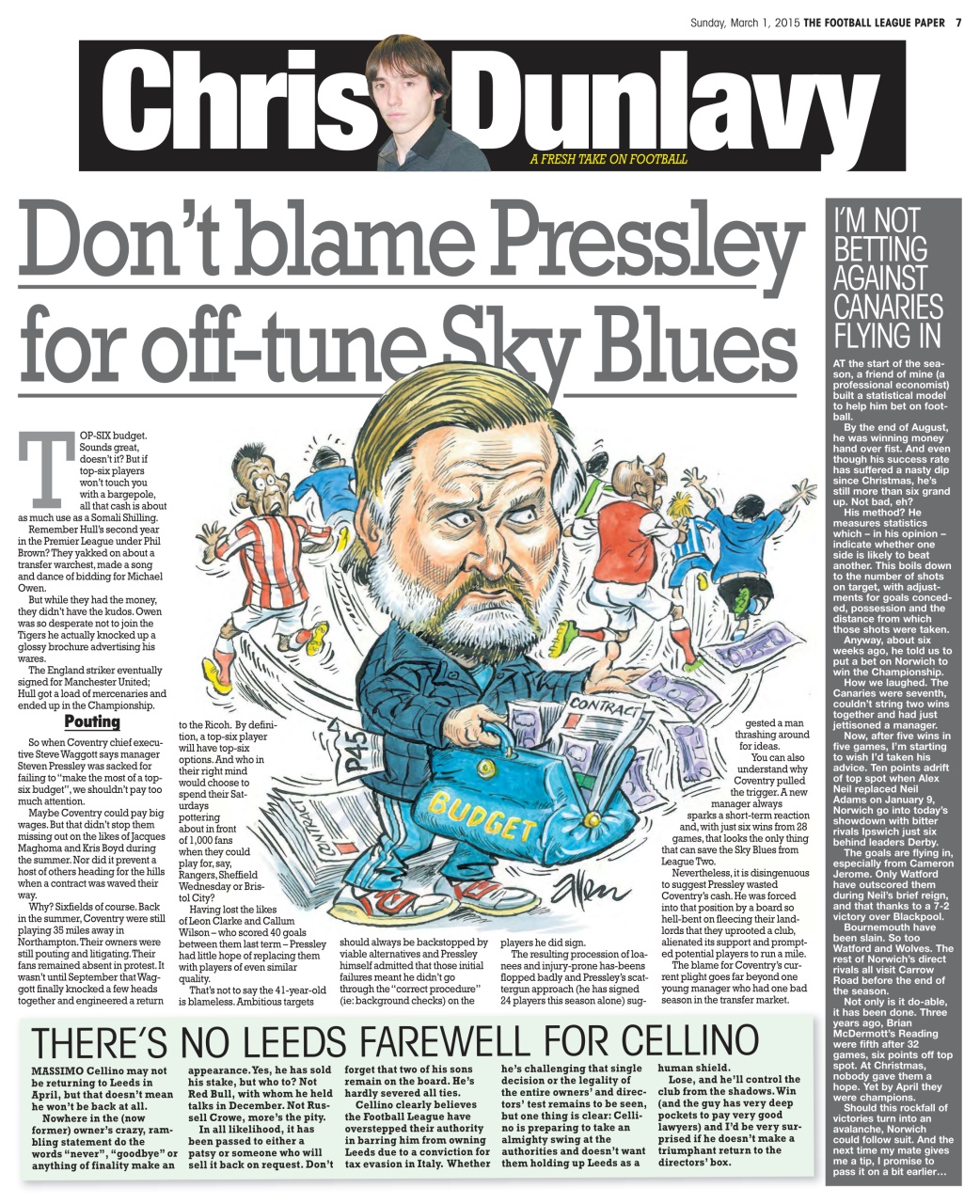 The Football League Paper Preview Pages