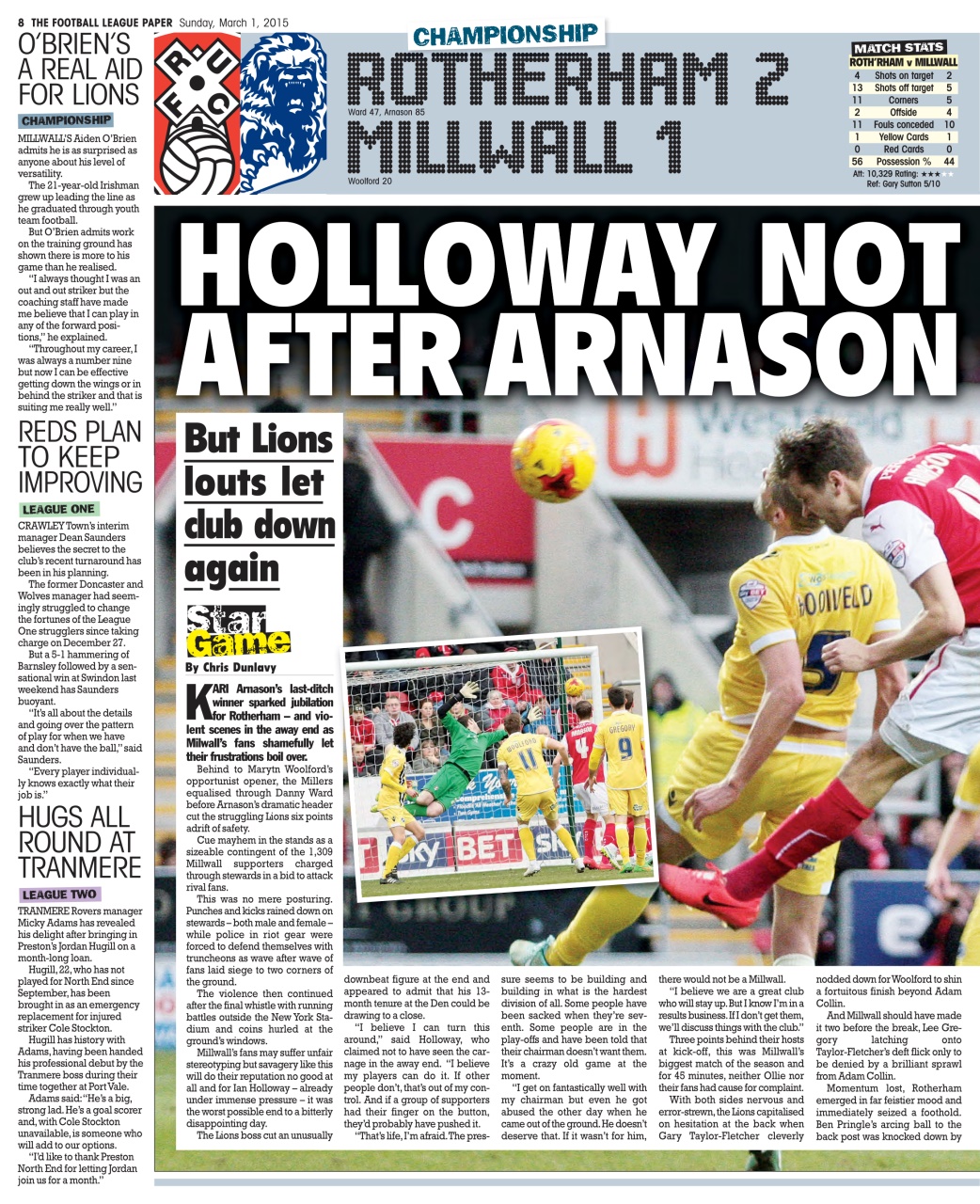 The Football League Paper Preview Pages