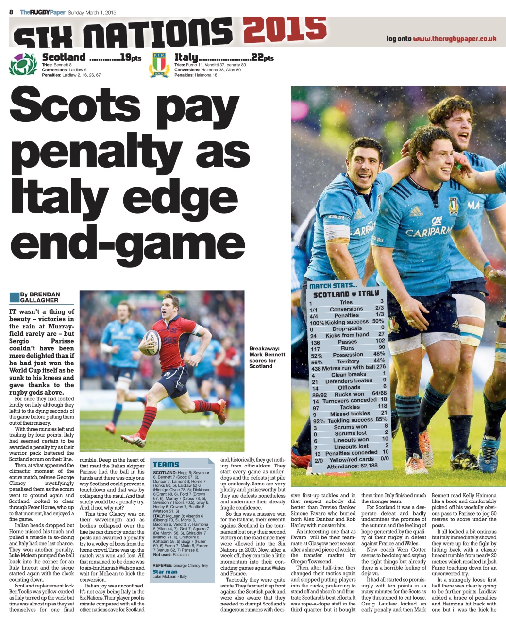 The Rugby Paper Preview Pages