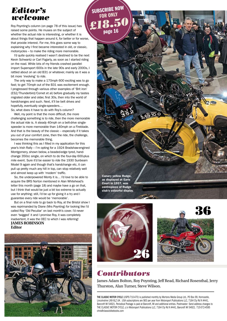 The Classic MotorCycle Preview Pages