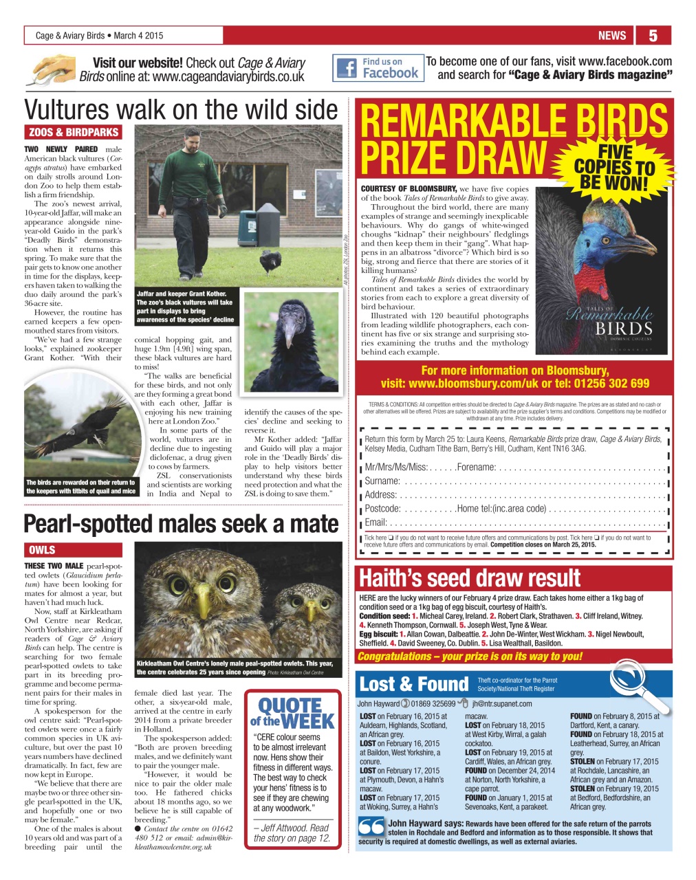 Cage & Aviary Birds Preview Pages