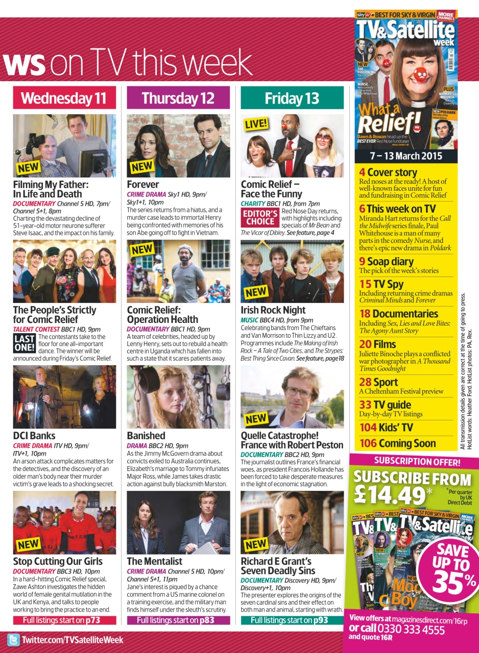 TV & Satellite Week Preview Pages