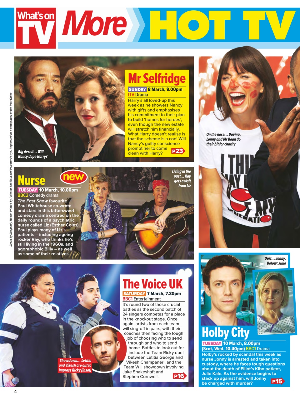 What's on TV Preview Pages