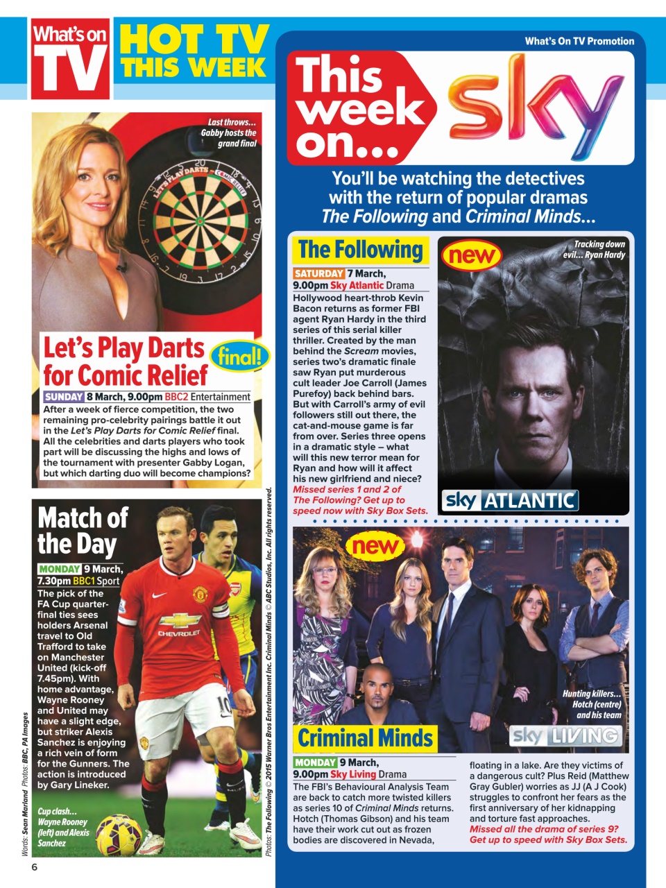 What's on TV Preview Pages
