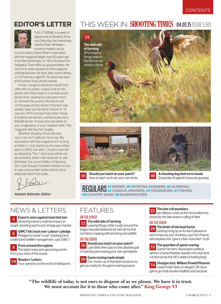 Shooting Times & Country Preview Pages