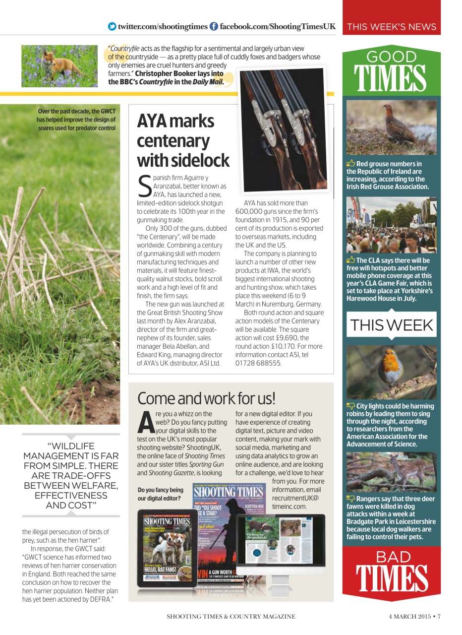 Shooting Times & Country Preview Pages