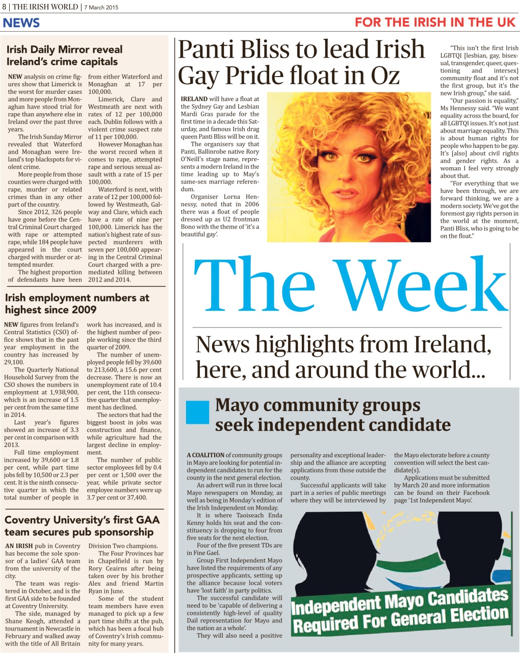 Irish World Preview Pages