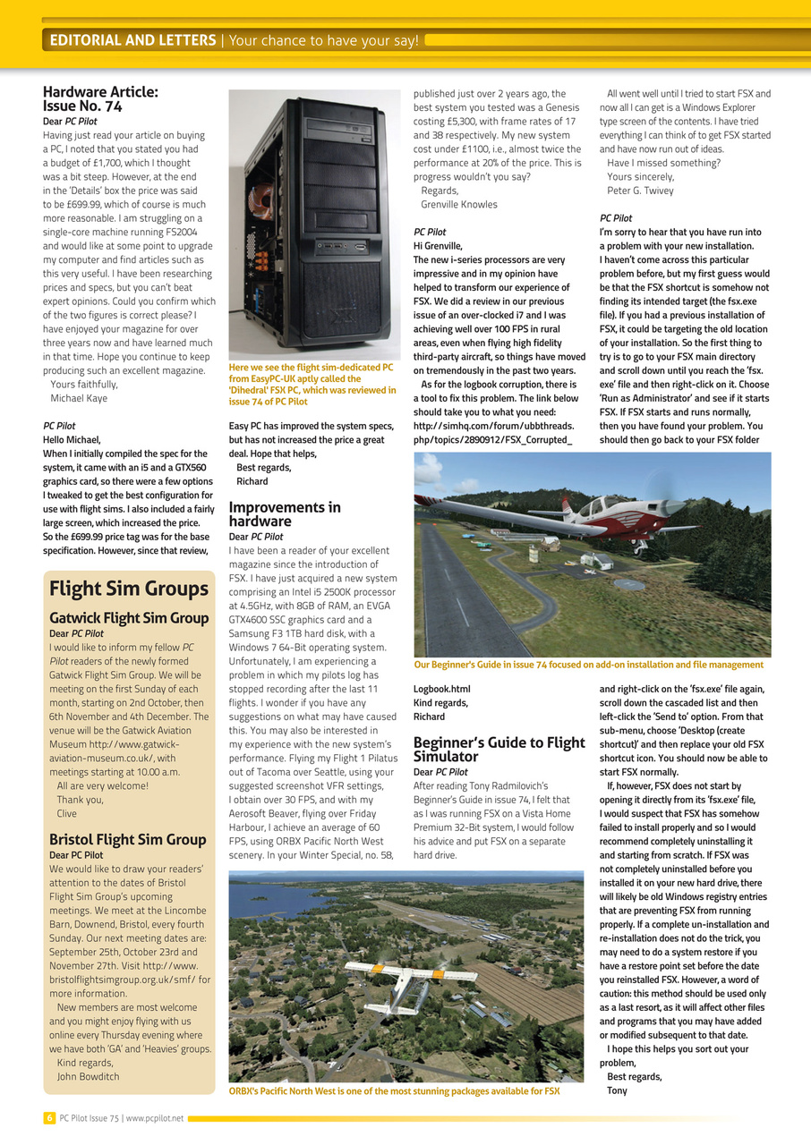 PC Pilot Preview Pages