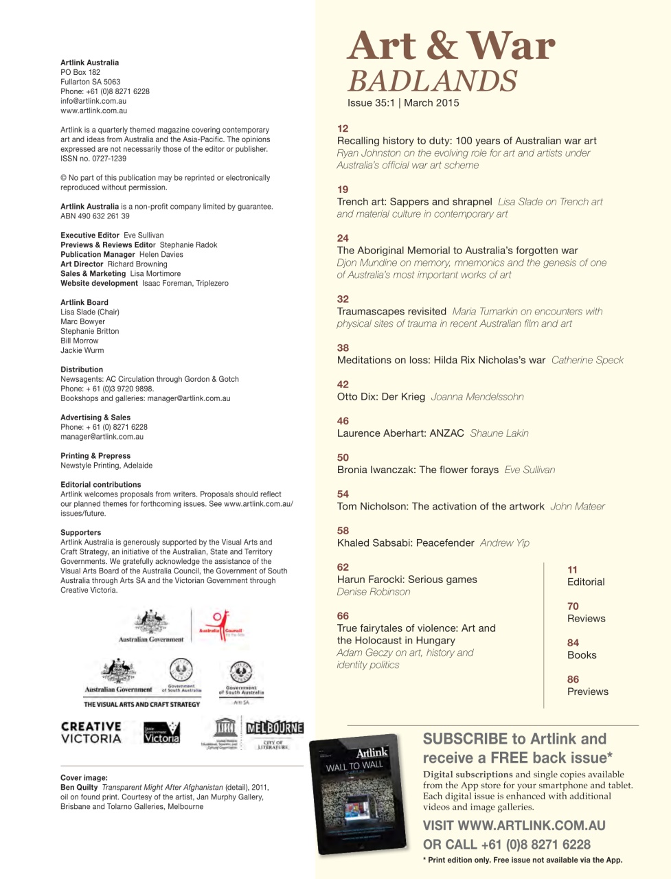 Artlink Magazine Preview Pages