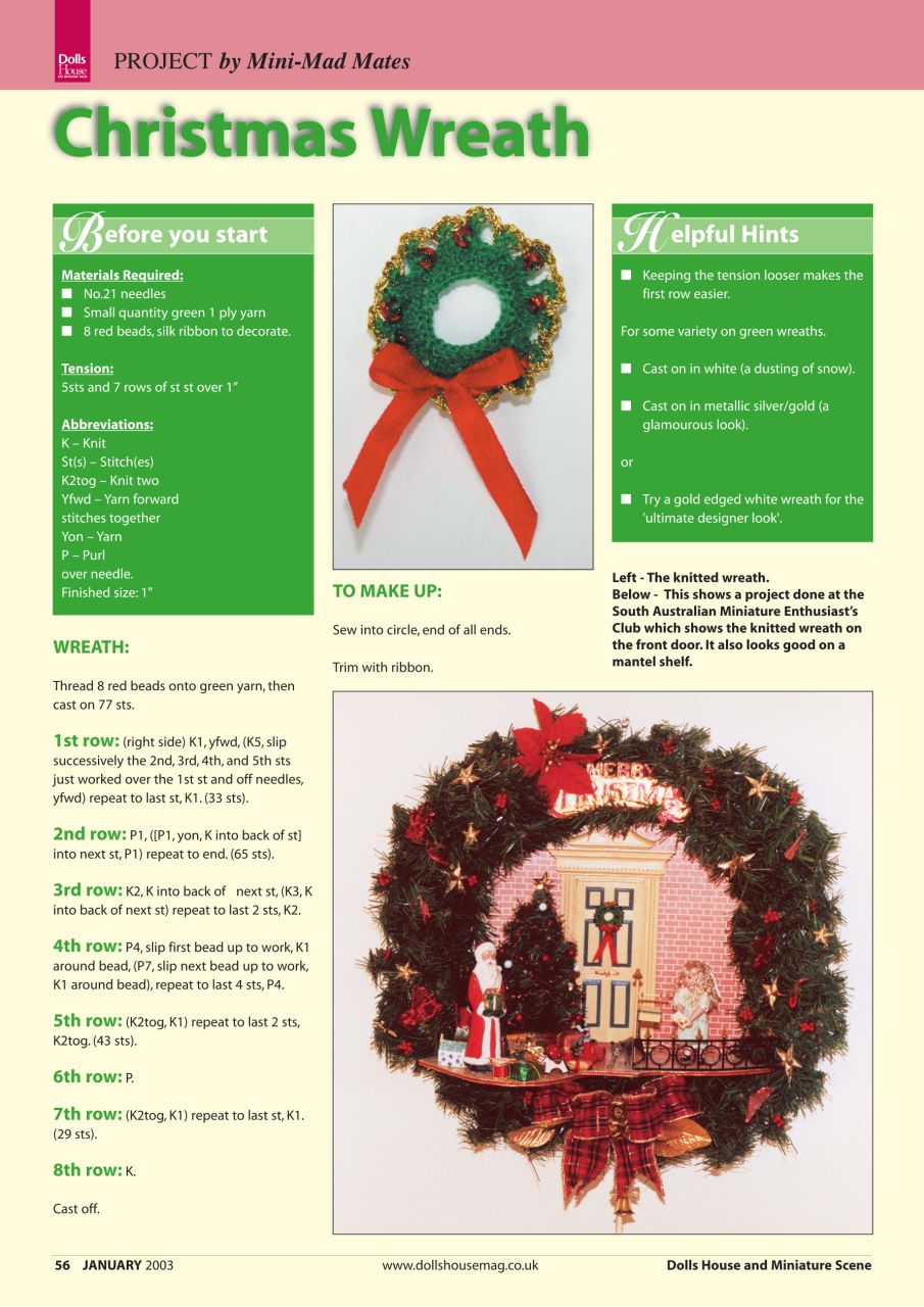 Dolls House and Miniature Scene Preview Pages