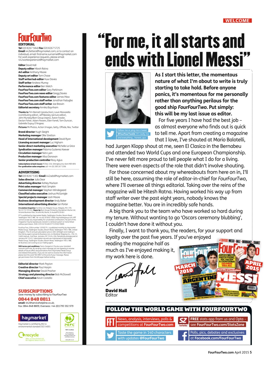 FourFourTwo Preview Pages