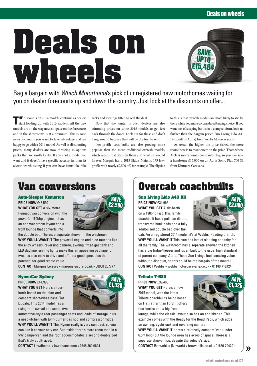 What Motorhome magazine Preview Pages