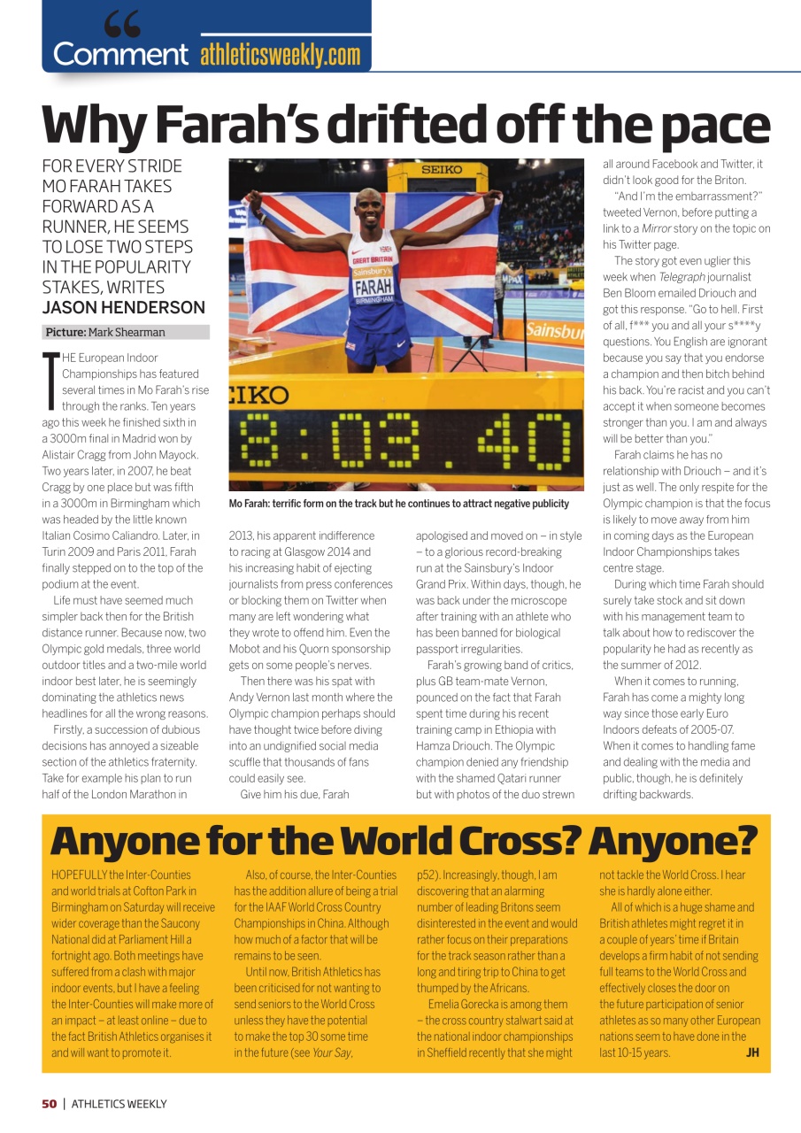 AW – Athletics Weekly Magazine Preview Pages