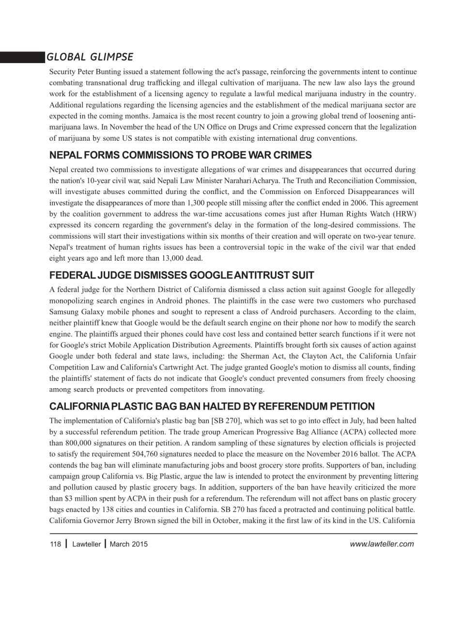 Lawteller – A Legal Awareness Magazine Preview Pages