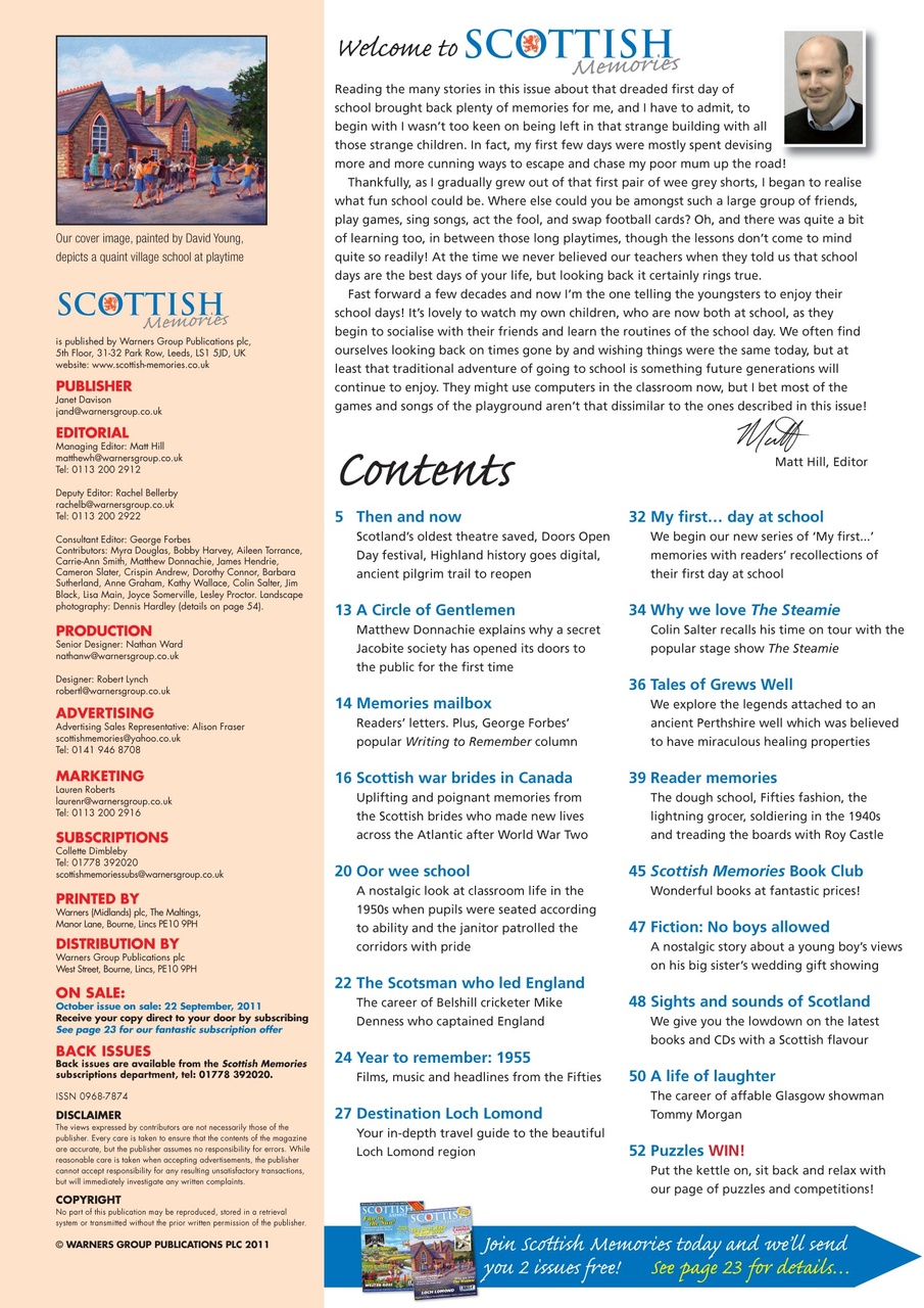 Scottish Memories Preview Pages