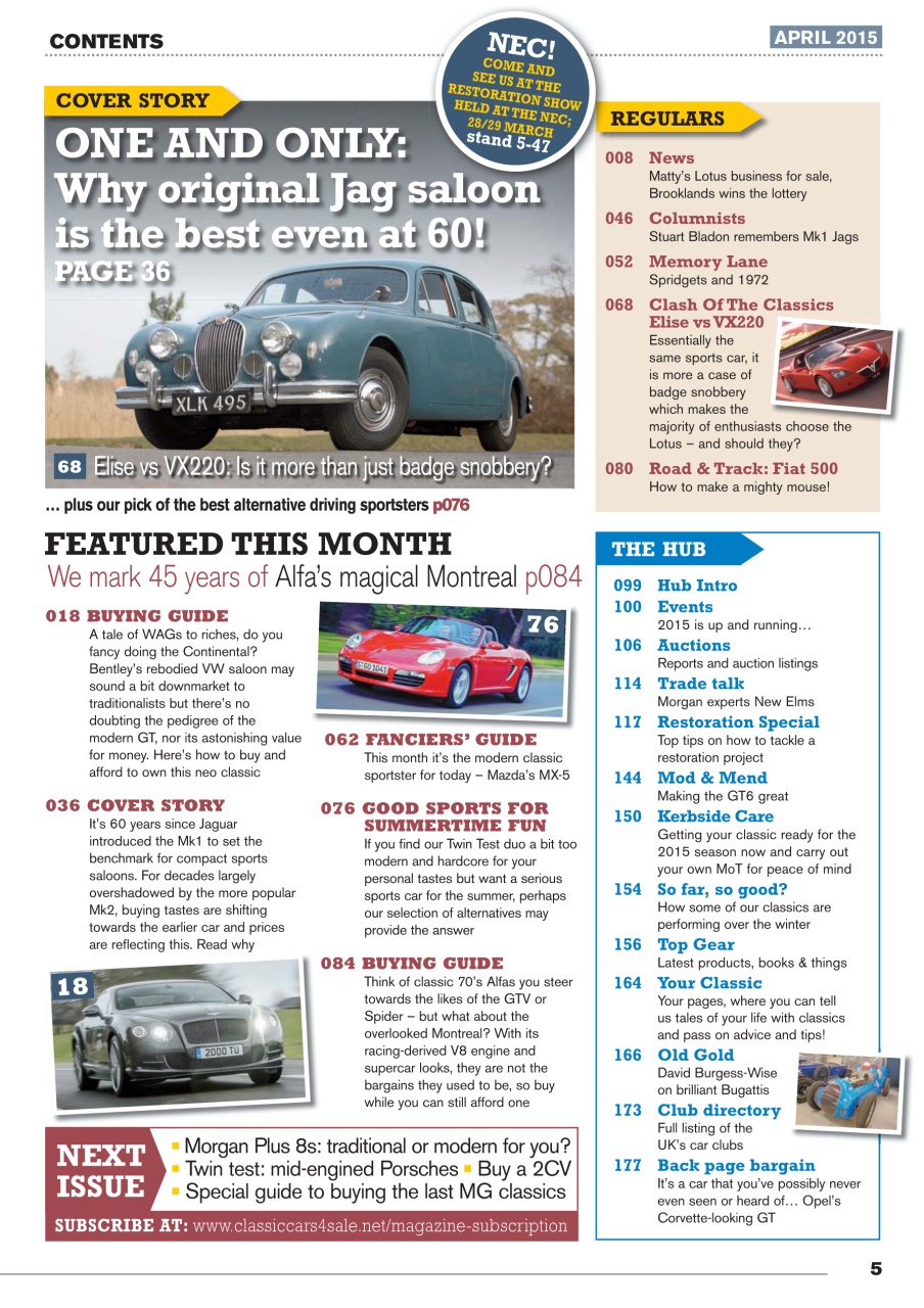 Classic Motoring Preview Pages