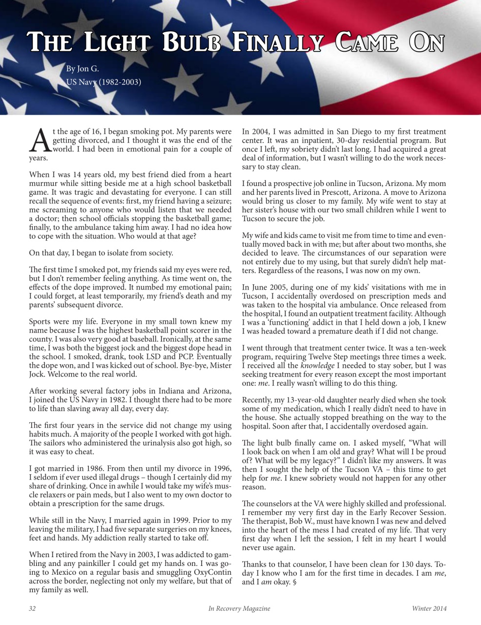 In Recovery Preview Pages