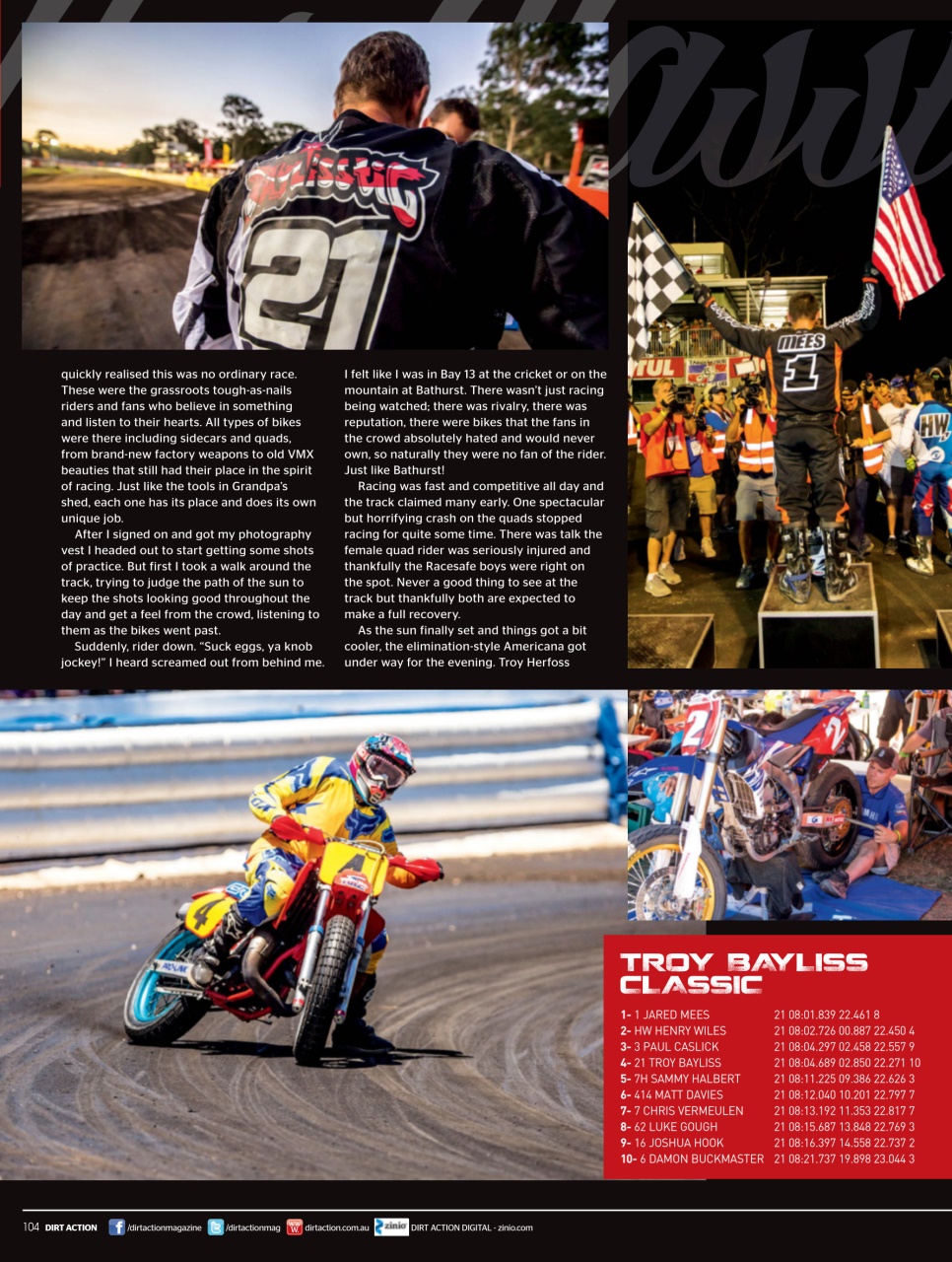Dirt Action Preview Pages