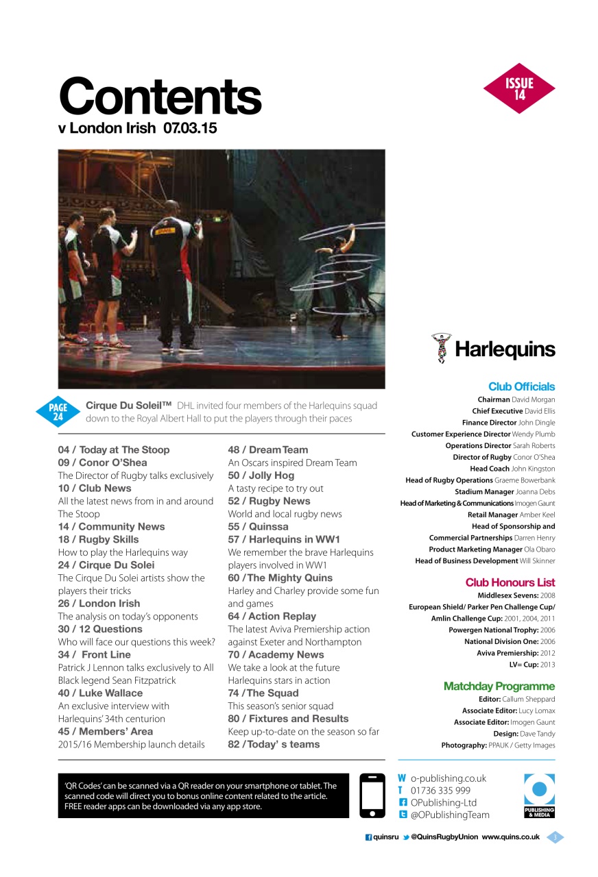 Harlequins Preview Pages