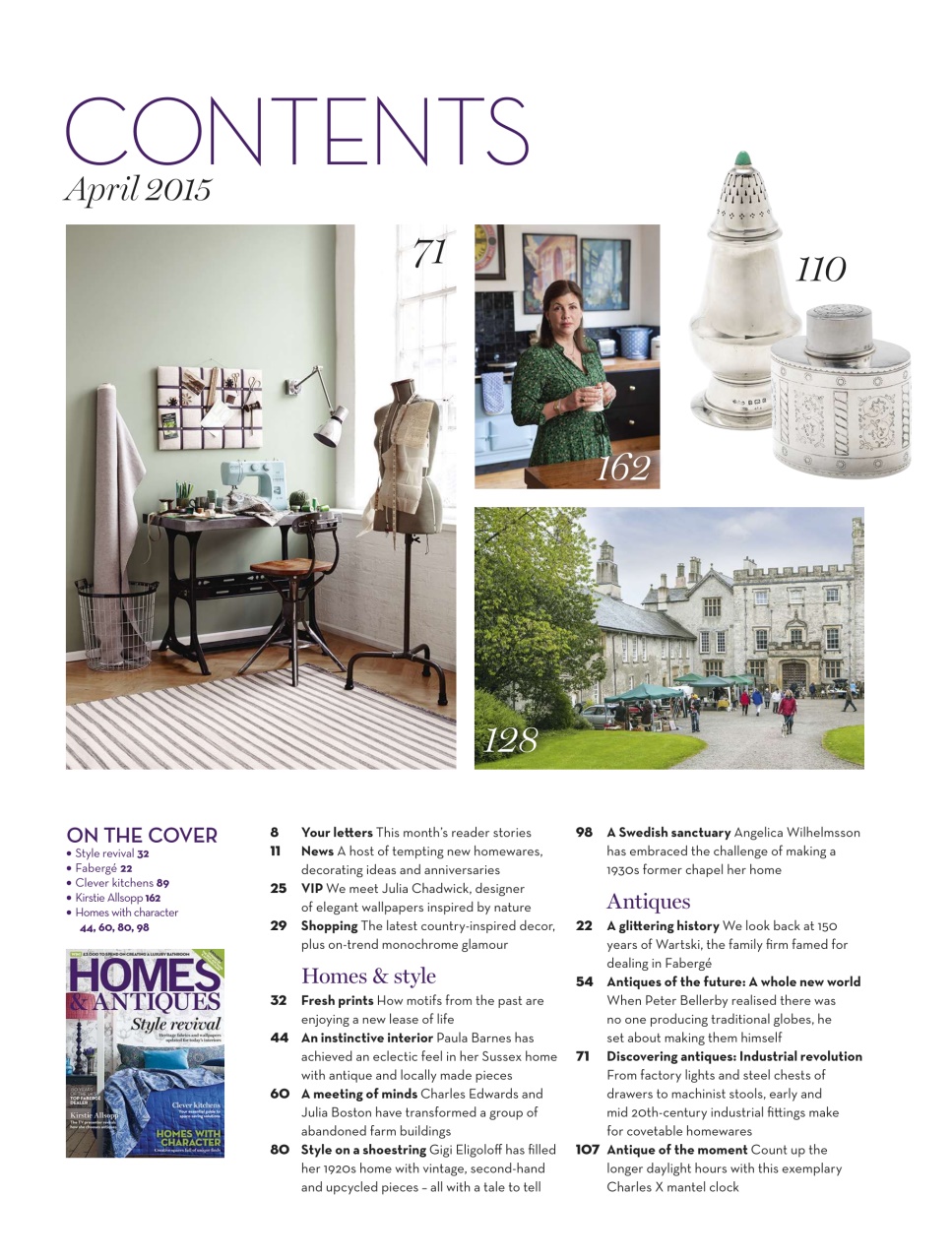 Homes & Antiques Magazine Preview Pages