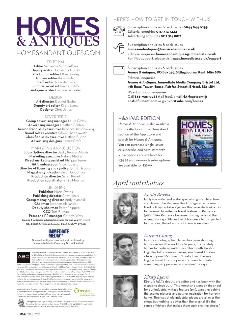 Homes & Antiques Magazine Preview Pages