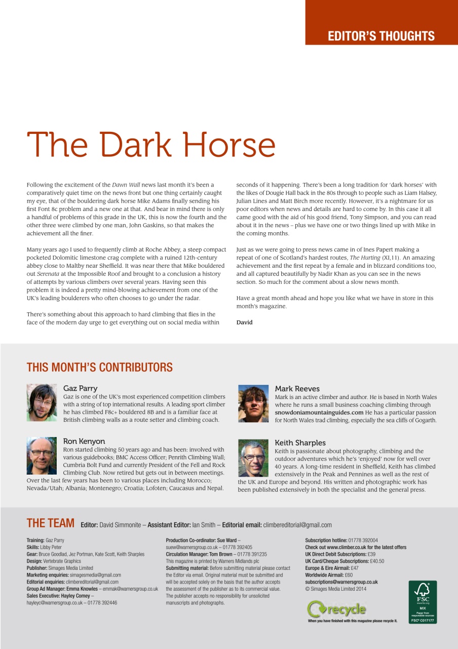 Climber Preview Pages