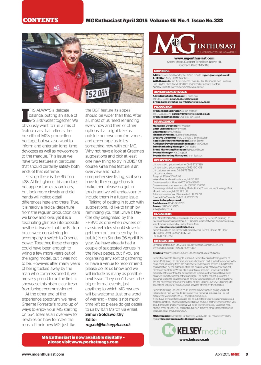 MG Enthusiast Preview Pages