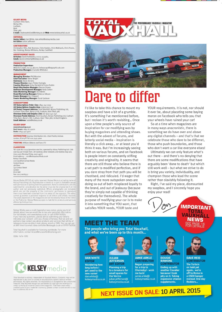 Performance Vauxhall Preview Pages