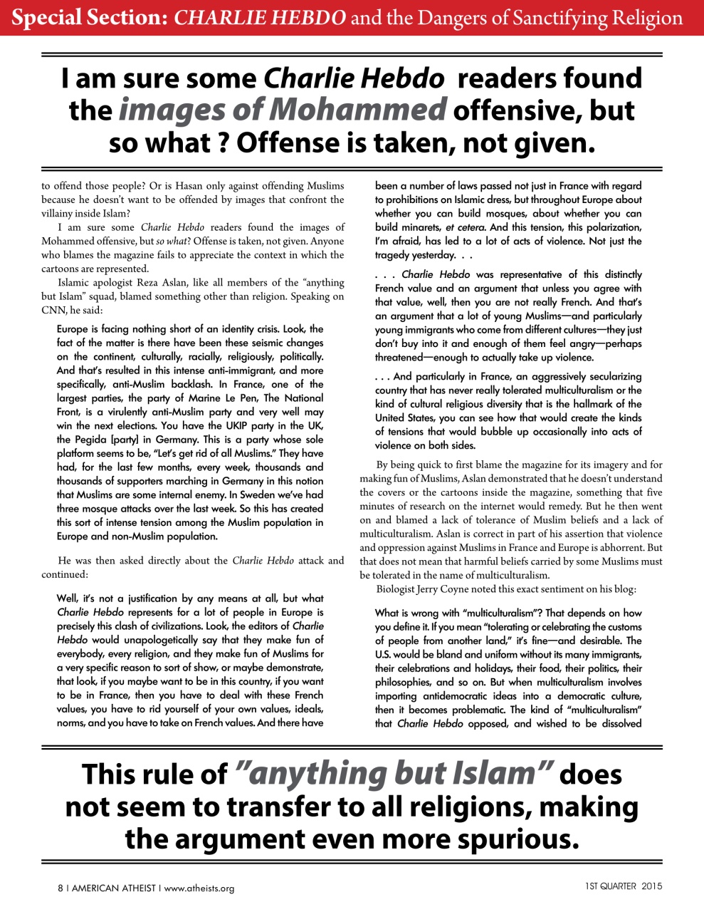 American Atheist Preview Pages