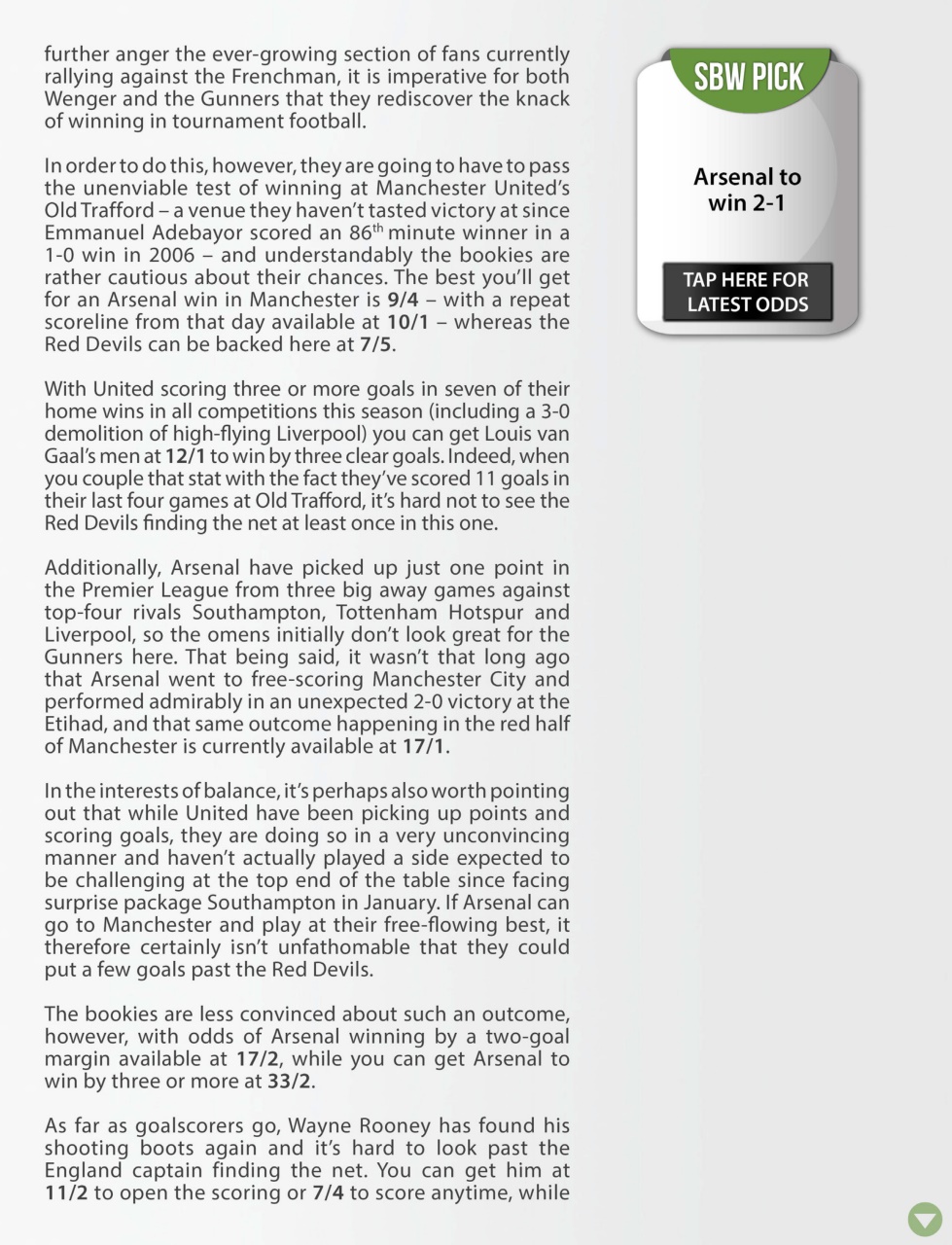 Sports Betting Weekly Preview Pages