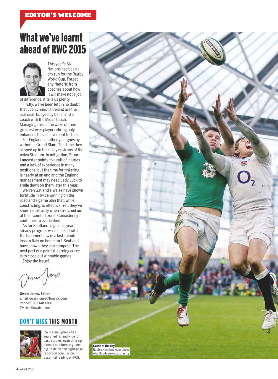 Rugby World Preview Pages