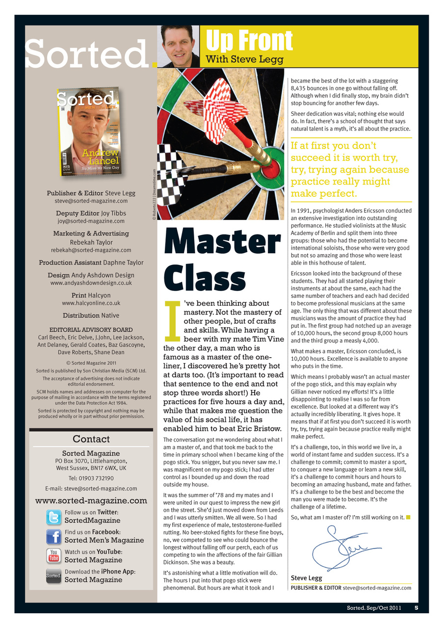 Sorted Magazine – The men's mag with morals Preview Pages