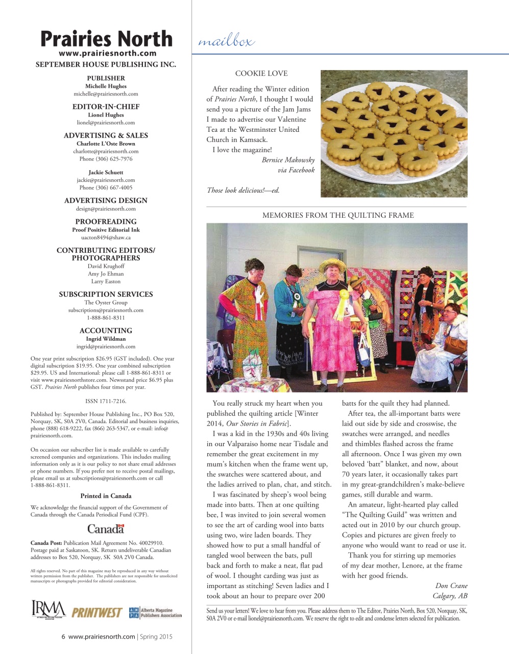 Prairies North Magazine Preview Pages