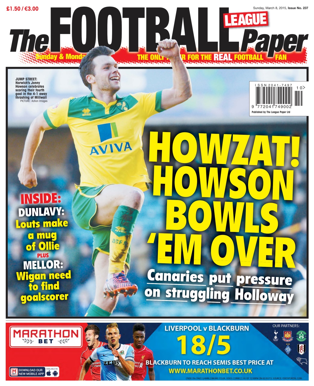 The Football League Paper Preview Pages