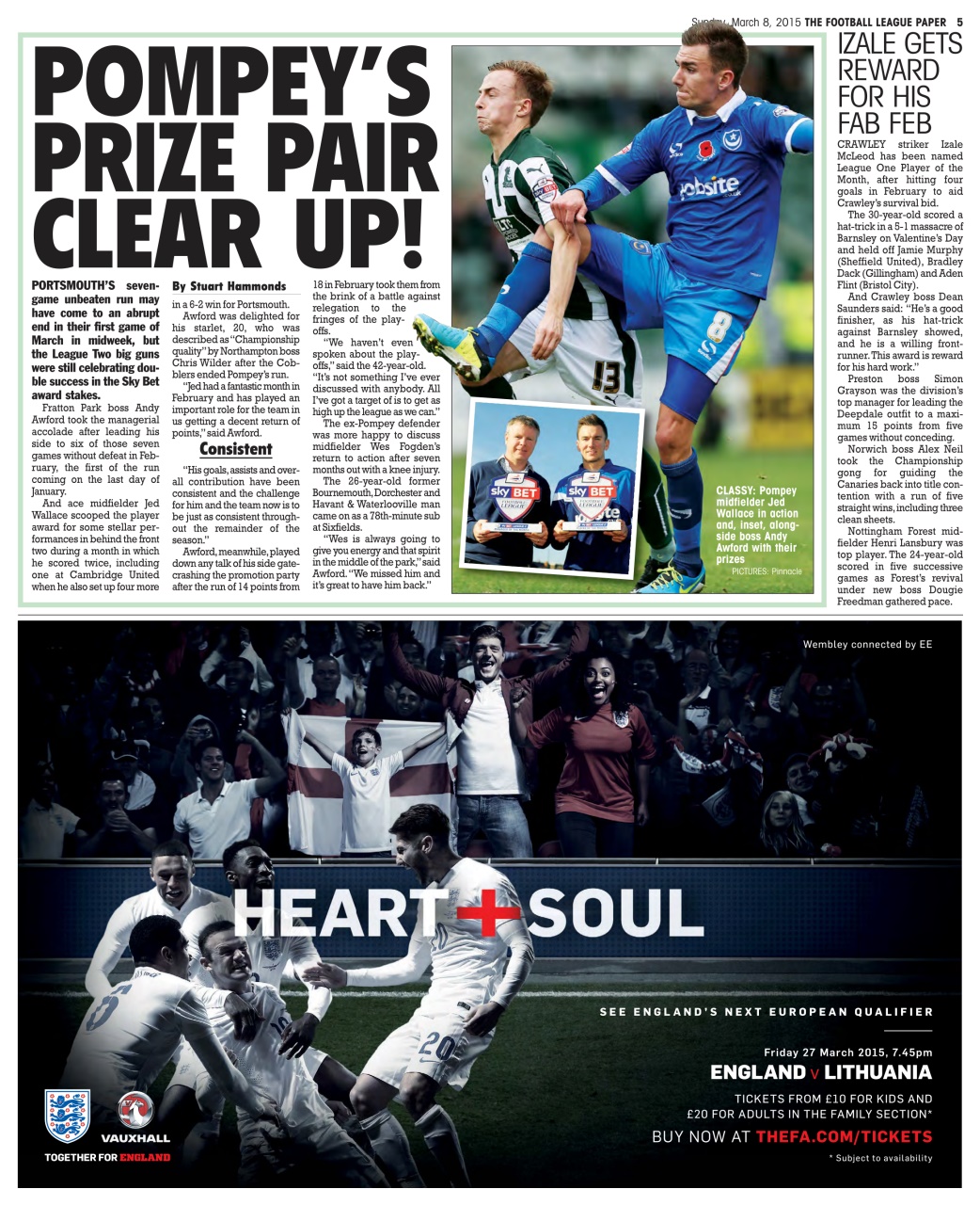 The Football League Paper Preview Pages
