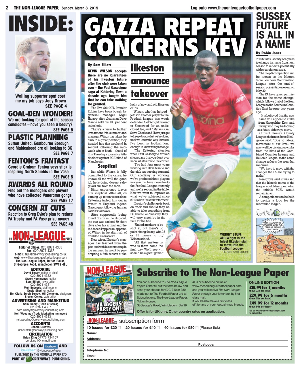 The Non-League Football Paper Preview Pages