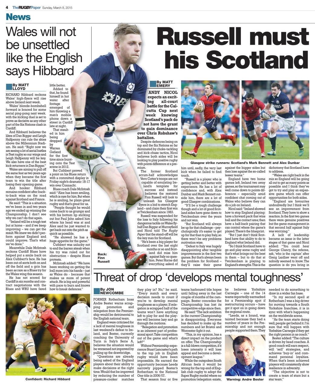 The Rugby Paper Preview Pages