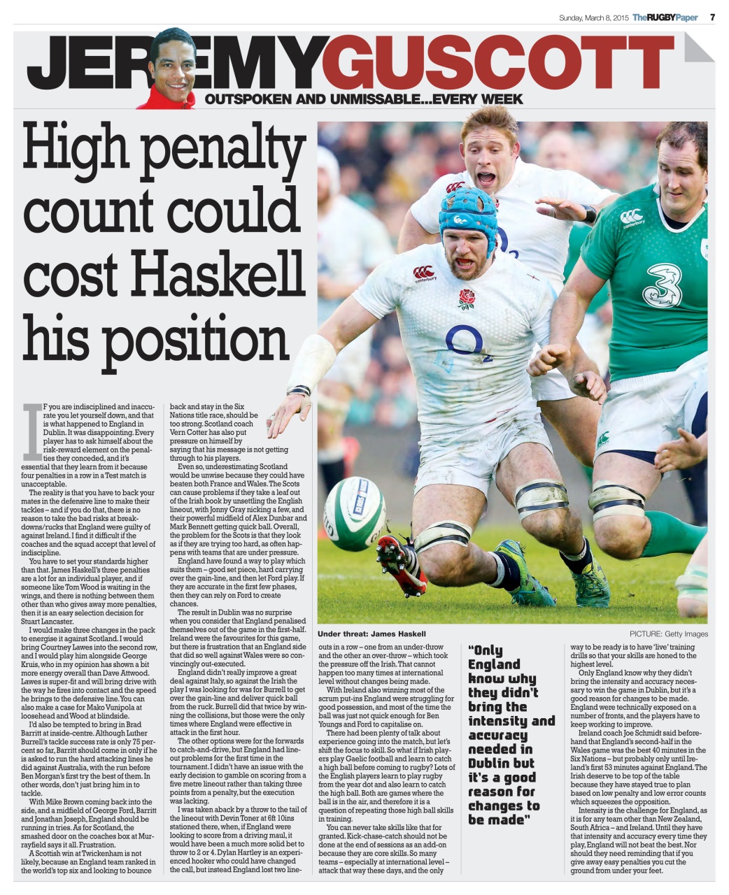 The Rugby Paper Preview Pages