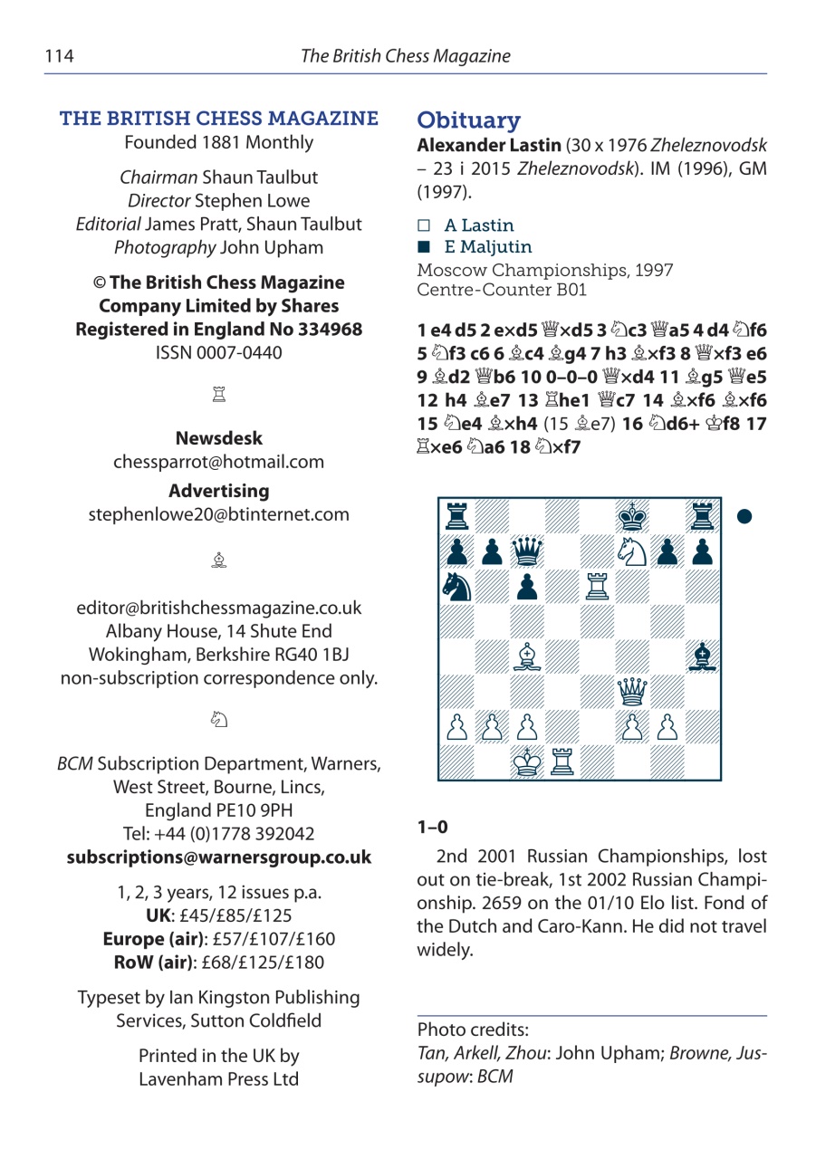 British Chess Magazine Preview Pages