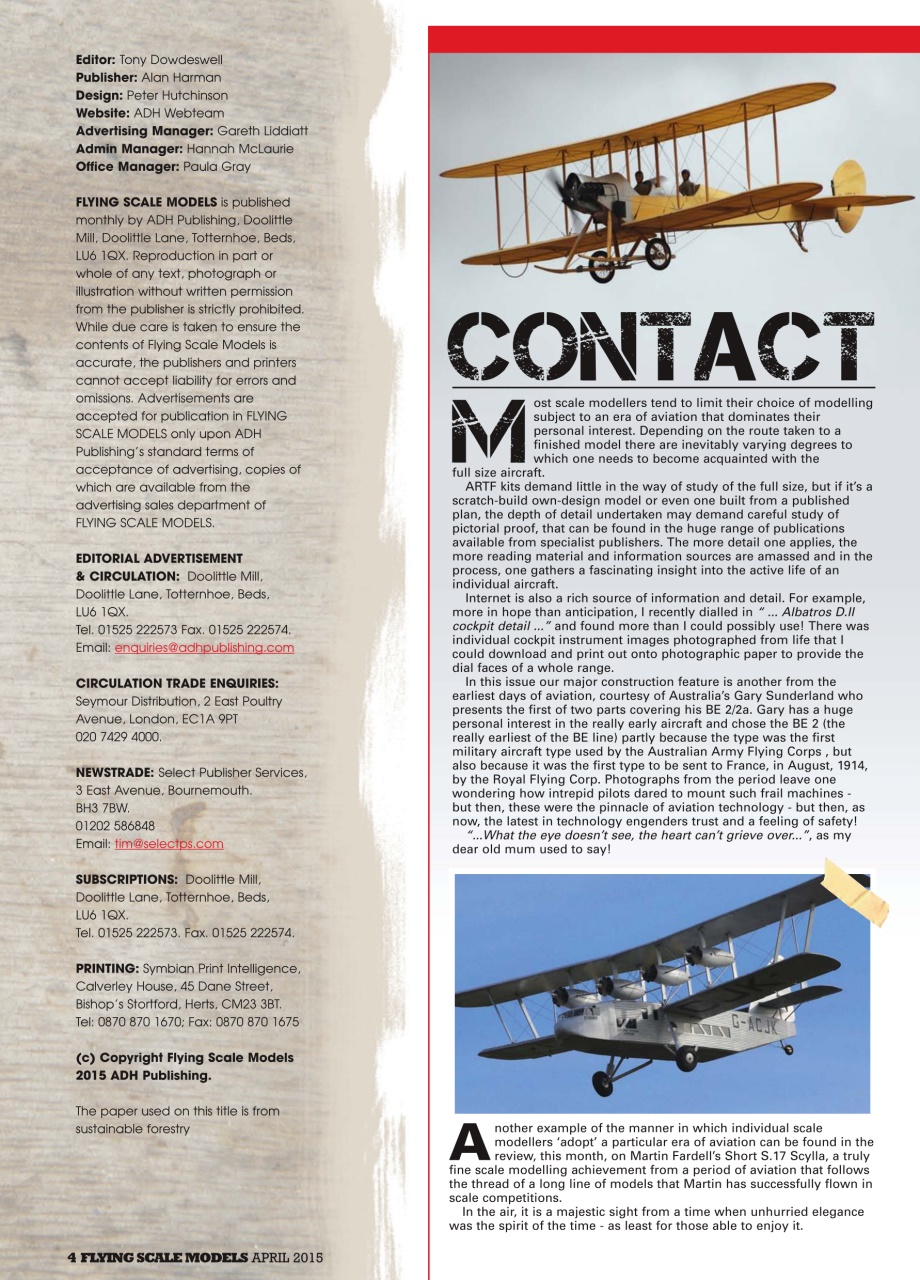 Radio Control Model Flyer Preview Pages