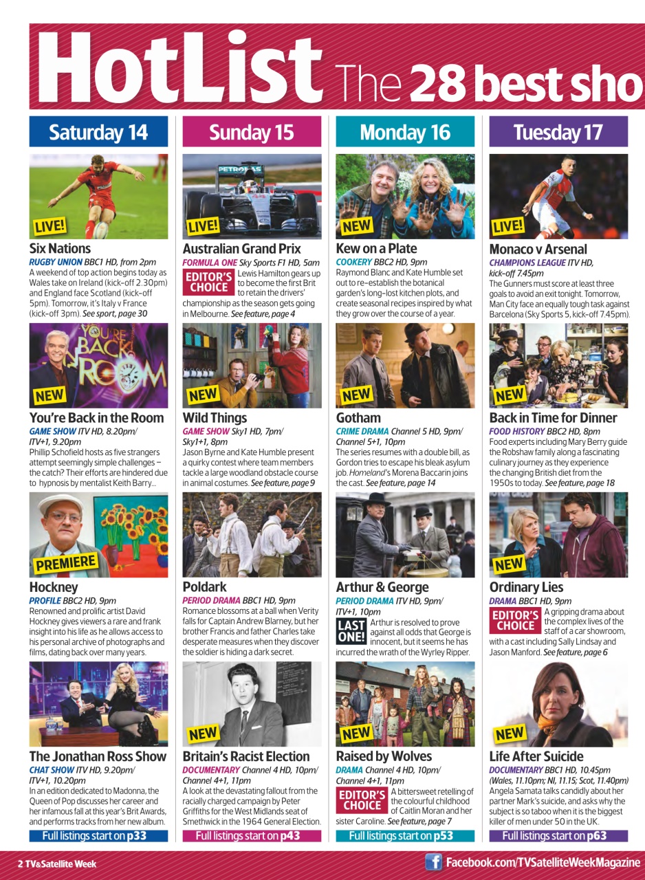 TV & Satellite Week Preview Pages